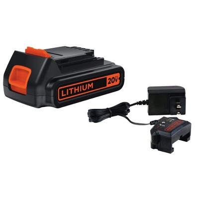 Black and Decker Genuine 18v Twin Li-ion Battery and Charger Pack 1.5ah