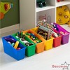 Basicwise 6-pc Assorted Color Plastic Storage Bins Versatile Book Magazine & File Holders for Classroom Office - 4 of 4