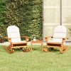 vidaXL Garden Lounge Set Natural Wood, Cream white Solid acacia wood - 2 of 4