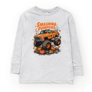 Smashing Pumpkins Monster Truck Grunge - Kids Youth Long Sleeve Tee and Kids Toddler Long Sleeve Tee - 1 of 3