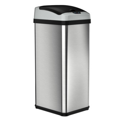 Itouchless Step Pedal Kitchen Trash Can With Absorbx Odor Filter 13 Gallon  Rectangular Stainless Steel : Target