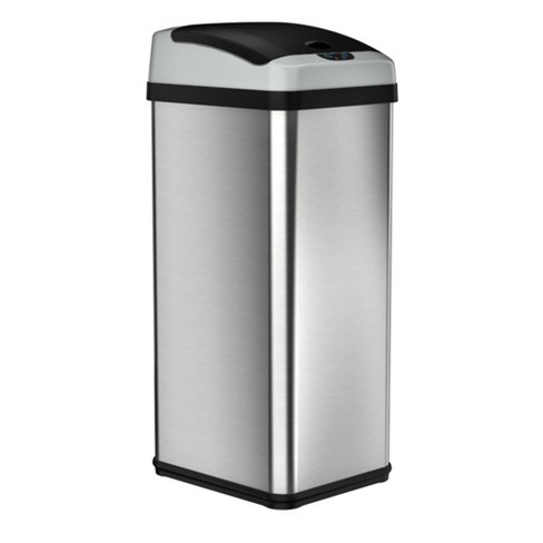 Halo 16-Gallon Sensor Trash Can and Recycle Bin with Wheels - 20632391