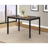 Roundhill Furniture Citico Metal Dinette Set with Laminated Faux Marble Top, Red, 5 Piece - 3 of 4