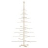 Wooden Christmas Tree for Decoration 70.9" Solid Wood Pine - 2 of 4