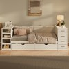 Twin Size Daybed with Multi-Functional Desk, Side Shelves and Drawers - 3 of 4
