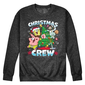 Men's - SpongeBob SquarePants - Christmas Crew Graphic Fleece Sweatshirt - 1 of 4