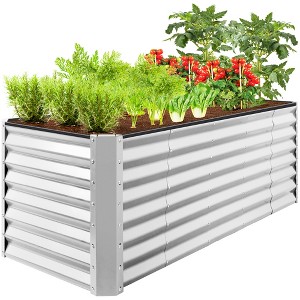 Best Choice Products 8x2x2ft Outdoor Metal Raised Garden Bed, Planter Box for Vegetables, Flowers, Herbs - 1 of 4