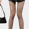 Anna-Kaci Crisscross Pattern Sheer Tights with Soft Stretch Fit and Delicate Allover Line Design for Stylish Everyday Legwear - 2 of 4