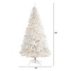 Nearly Natural 9-ft White Artificial Christmas Tree with 1860 Bendable Branches and 650 LED Lights - 2 of 4