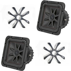 Kicker (2) 45L7R104 L7R 10-Inch (25cm) Subwoofer, Dual Voice Coil, 4-Ohm w/ Cast Aluminum Grill Bundle - 1 of 4