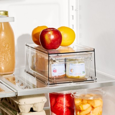 iDESIGN Stackable Kitchen Storage Drawer - Set of 4 - Clear — фото 6