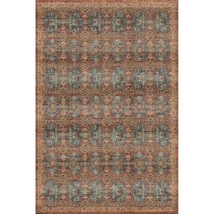 Boho Vintage Area Rug Colorful Floral Farmhouse Carpet Traditional Rug for Living Room, Bedroom - 1 of 1
