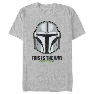 Men's Star Wars: The Mandalorian Din Djarin Distressed Helmet T-Shirt - 1 of 4