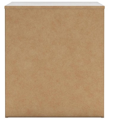 Whitewash Transitional 2-Drawer Nightstand