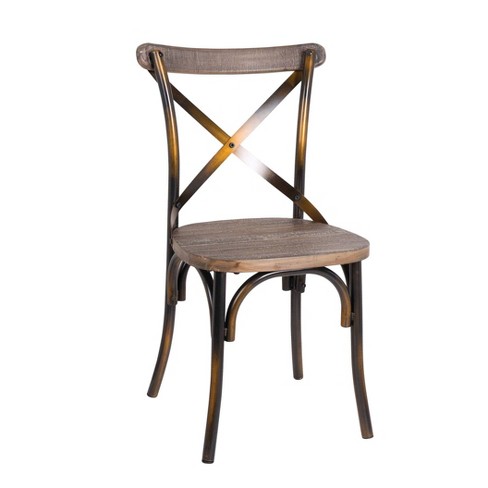 Zaire Side Dining Chair Antique Copper Acme Furniture Target