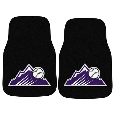 MLB Colorado Rockies Mountains Carpet Car Mat Set - 2pc