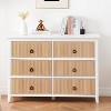 Dresser for Bedroom, 6 Drawer Double Dresser Fluted Drawers Panel, Wide Modern Chest of Drawers with Deep Drawers, Dresser TV Stand - 3 of 4