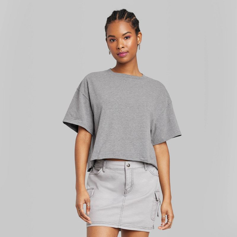 Women's Short Sleeve Relaxed Fit Cropped T-Shirt - Wild Fable™, 2 of 10