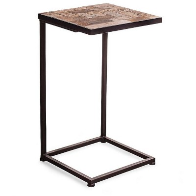 Plow & Hearth Slate Mosaic Pull-Up Side Table