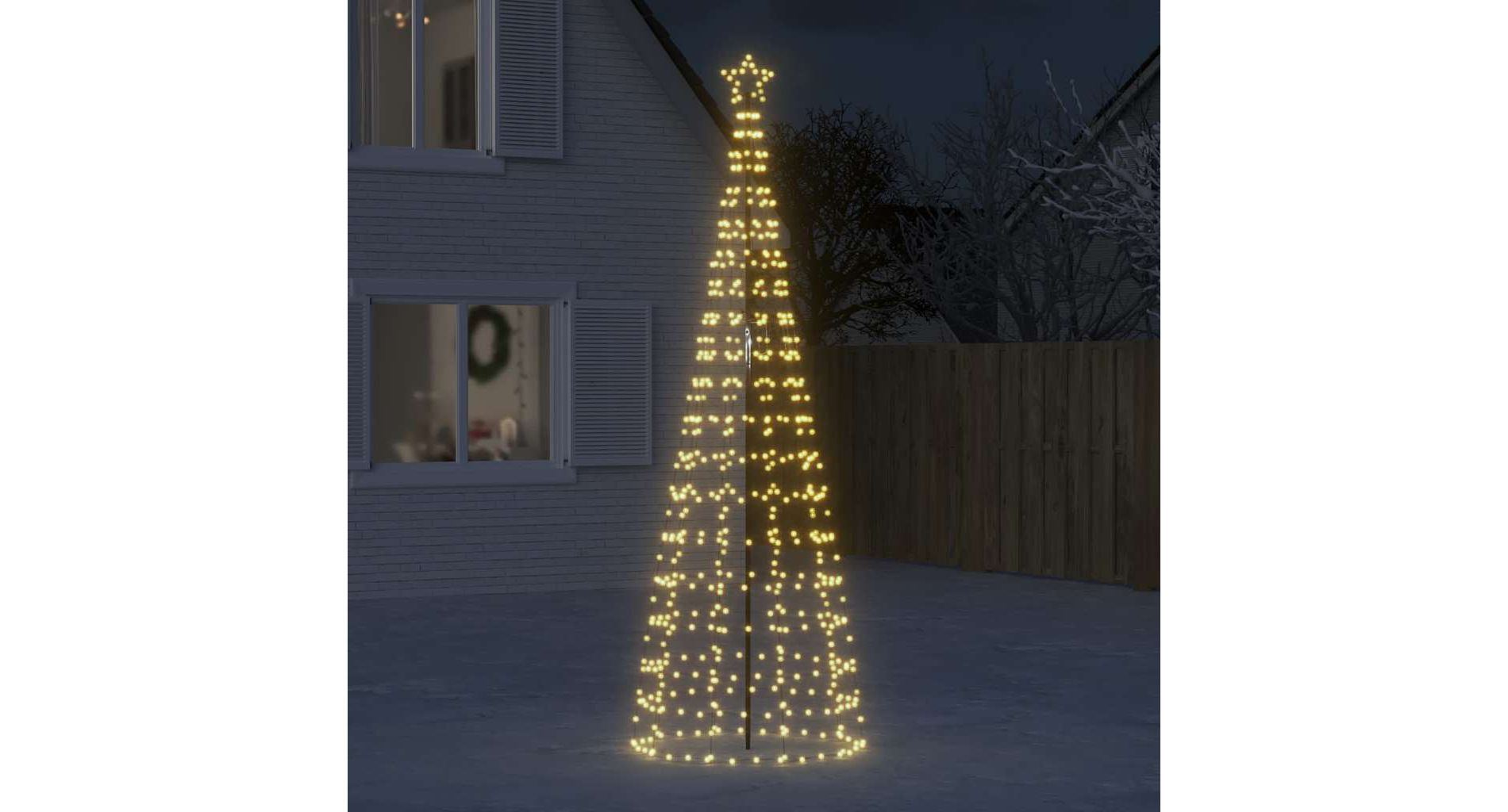 Led Christmas Tree Warm white, Dark green Copper, Iron 118.1 Inch
