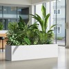 Wooakway 9"H*36"W*9"D Metal Planter Box with Drainage Holes Garden Bed for Garden Yard Balcony Planter Pot Plants Vegetables - 2 of 4