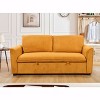 VYNXARIA 78 Inch 3 in 1 Convertible Sleeper Sofa Bed, Modern Fabric Loveseat Futon Sofa Couch with Pullout Bed,Yellow - 2 of 4