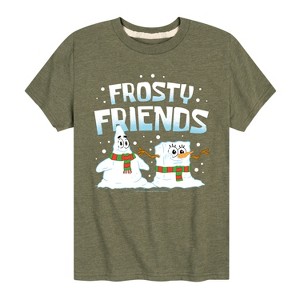 Boys' - SpongeBob SquarePants - Frosty Friends Short Sleeve Graphic T-Shirt - 1 of 4