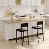 Dining Chairs Set of 4 Upholstered PU Dining Chairs Curved Backrest, Modern Dining Room Chairs Kitchen Chairs - 4 of 4