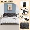King Size Black Upholstered Platform Bed Frame with Headboard, Button Tufted, Wood Slats, No Box Spring Needed - 4 of 4