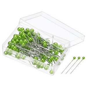 Unique Bargains Pearlized Sewing Stainless Steel Ball Head Needle Straight Quilting Pins - 1 of 4