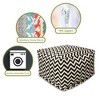 Majestic Home Goods,Ottoman Pouf Chevron - 2 of 4