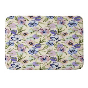 Marta Barragan Camarasa Nice Tropical Garden Pastel Memory Foam Bath Rug Pink - Deny Designs: Abstract Microfiber Mat - 1 of 4