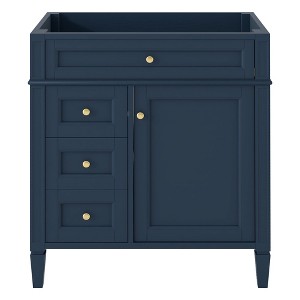 TUYOHW Bathroom Vanity without Top Sink, Modern Bathroom Storage Cabinet with 2 Drawers and a Tip-out Drawer - 1 of 4
