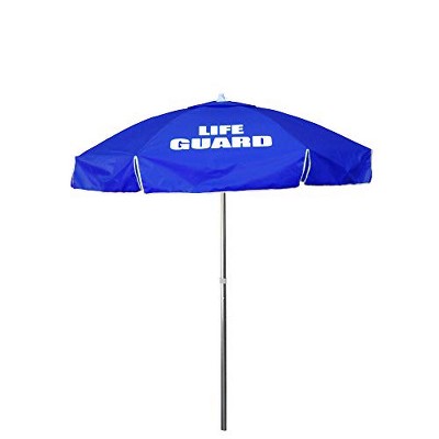Kemp USA 6' Umbrella with LIFE GUARD Logo, Royal Blue