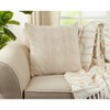 20"x20" Oversize Cable Knit Design Square Throw Pillow - Saro Lifestyle - 2 of 2