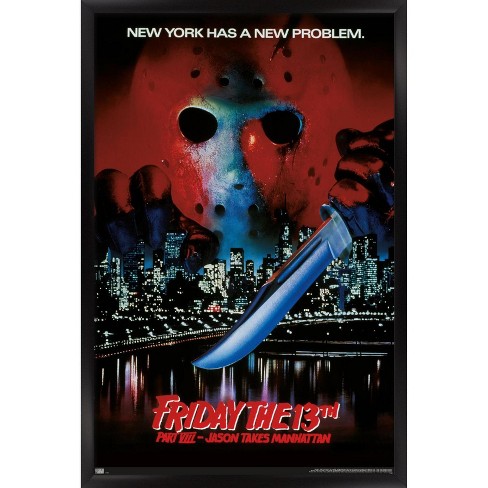 Friday The 13th Part ViII: Jason Takes Manhattan - One Sheet Wall Poster,  22.375 x 34, Framed 