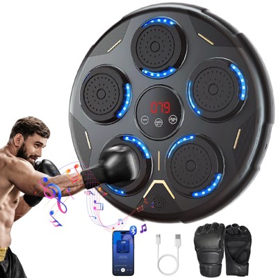 SUGIFT Music Boxing Machine With Gloves,  Gym Fighting Equipment, Indoor Home Workout Target Mat for Kids and Adults