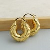 RMZ GOLD NYC Cute 14k Gold Bamboo Hoop Earrings - 3 of 4