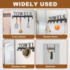 Over The Door Hooks - Heavy Duty Towel Rack with 6 Hooks for Bedroom, Bathroom, Kitchen - Holds Towels, Bags, Coats, Hats - Black - 3 of 4