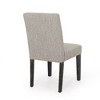 Upholstered Contemporary Armless Dining Chairs – Set of 2 Accent Side Leisure Chairs with Rubberwood Legs -Christopher Knight Home Wingback Chairs - 4 of 4