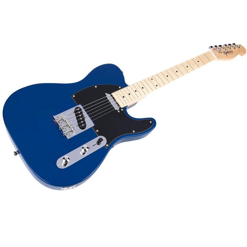 Monoprice Indio Retro Classic Electric Guitar - Blue, With Gig Bag, 4 of 7