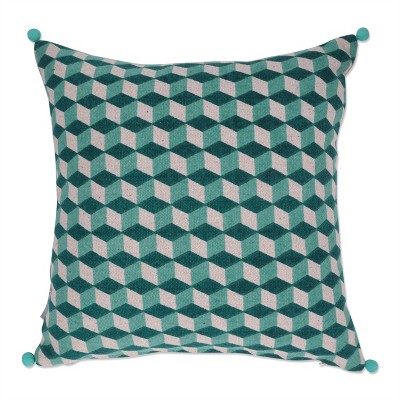 18"x18" Geometric Cubes Square Throw Pillow - Pillow Perfect