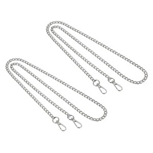 Unique Bargains Alloy Durable Removable Buckles Replacement Purse Chain Strap 2 Pcs - 1 of 4