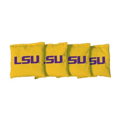 NCAA LSU Tigers Corn-Filled Cornhole Bags Yellow - 4pk