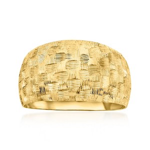 Ross-Simons Italian 14kt Yellow Gold Basketweave-Pattern Ring - 1 of 4