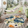 World Rug Gallery Bergamo Contemporary Floral Indoor/Outdoor Area Rug - 2 of 4