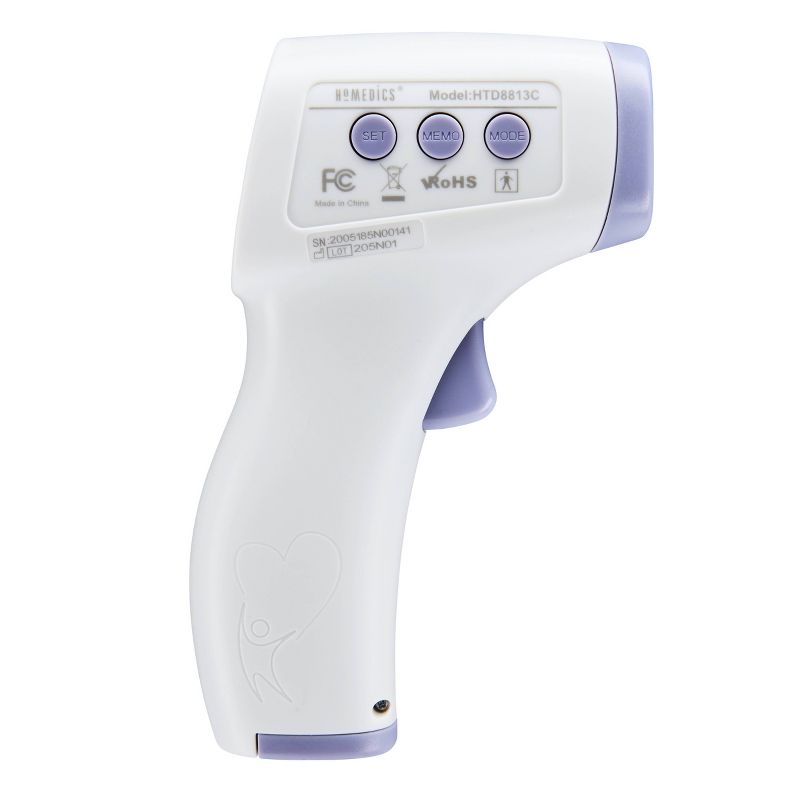 HoMedics No Contact Infrared Digital Thermometer for Body, Food, Liquid, and Room, 4 of 8