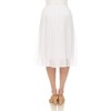 White Mark Women's Chiffon Pleated Midi Skirt - 3 of 4