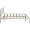 Full Size Platform Bed,  Wood Platform Bed with Headboard, Slat Support Full Size Bed Frame for Bedroom, No Box Spring Needed White - 4 of 4