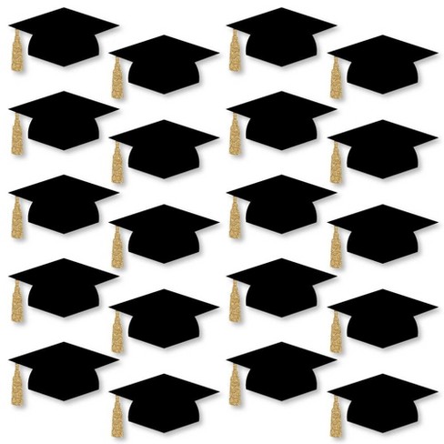 Big Dot Of Happiness Gold Graduation Hat Decorations - Diy Large